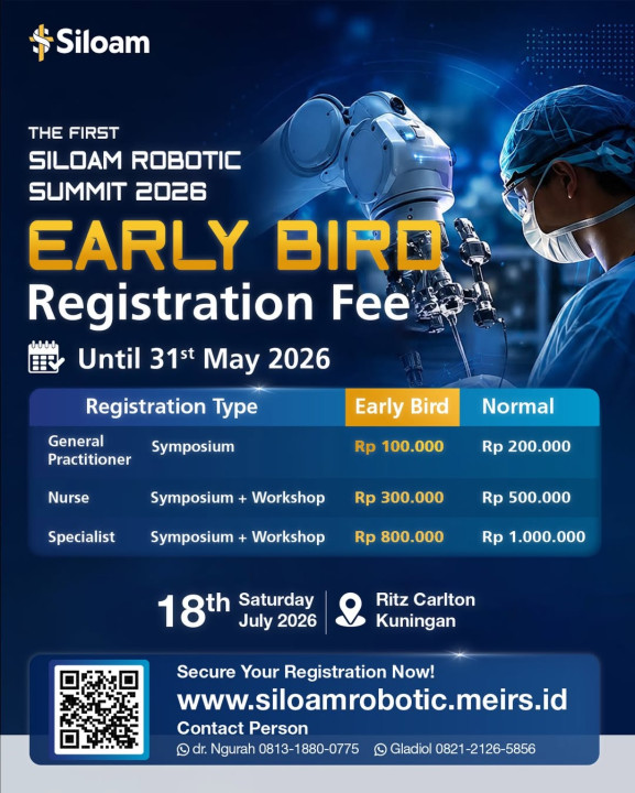 The First Siloam Robotic Summit 2026 📅 18 July 2026 | 📍 The Ritz-Carlton, Kuningan 2